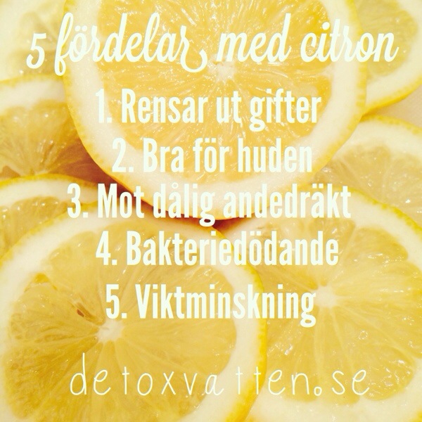 Detoxvatten 5 fördelar med citron